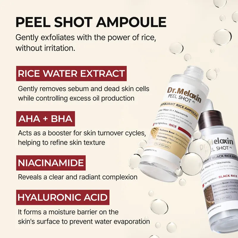 🏆 Peel Shot Glow Rice Ampoule Duo