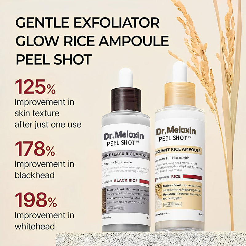 🏆 Peel Shot Glow Rice Ampoule Duo